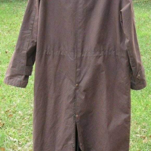 KAKADU TRADERS AUSTRALIA Ranch Duster Large Brown Oiled Cotton Canvas Coat - Picture 5 of 12